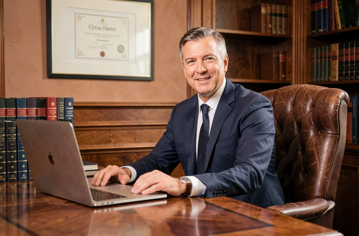 Conseiller patrimonial Cyrus Herez Bordeaux dans un bureau classique style haussmannien