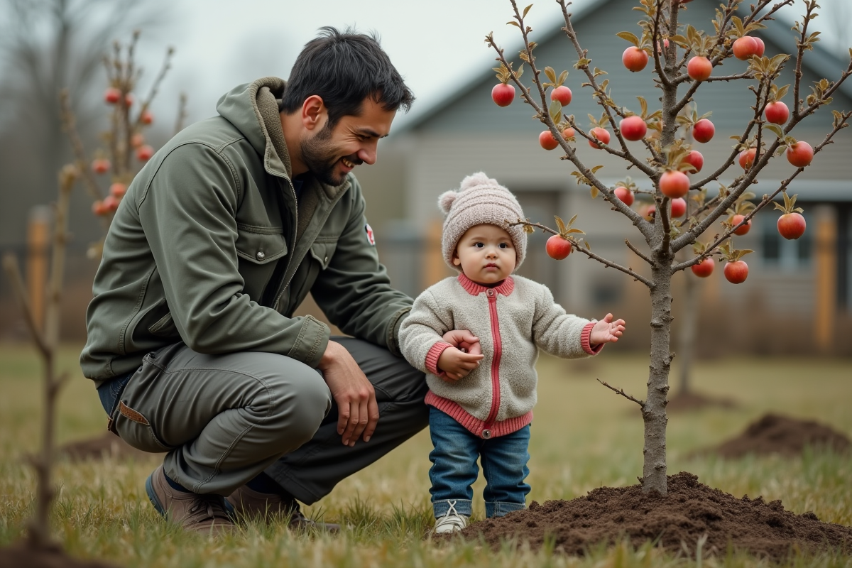 Pere et fille près d